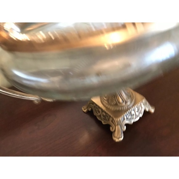 NW CLASSIC TOUCH DECOR BRASS/CRYSTAL FOOTED BOWL - Picture 7 of 7